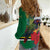 Dominica Christmas Coquette Bow Women Casual Shirt Sisserou Parrot Tropical Flower