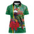 Dominica Christmas Coquette Bow Women Polo Shirt Sisserou Parrot Tropical Flower - Wonder Print Shop