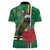 Dominica Christmas Coquette Bow Women Polo Shirt Sisserou Parrot Tropical Flower - Wonder Print Shop