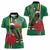 Dominica Christmas Coquette Bow Women Polo Shirt Sisserou Parrot Tropical Flower - Wonder Print Shop