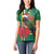 Dominica Christmas Coquette Bow Women Polo Shirt Sisserou Parrot Tropical Flower - Wonder Print Shop