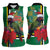 Dominica Christmas Coquette Bow Women Sleeveless Polo Shirt Sisserou Parrot Tropical Flower - Wonder Print Shop