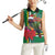 Dominica Christmas Coquette Bow Women Sleeveless Polo Shirt Sisserou Parrot Tropical Flower - Wonder Print Shop