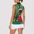 Dominica Christmas Coquette Bow Women Sleeveless Polo Shirt Sisserou Parrot Tropical Flower - Wonder Print Shop