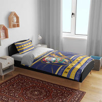 Barbados Christmas Bedding Set Bajan Map Santa Trident - Wonder Print Shop