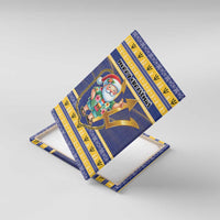 Barbados Christmas Canvas Wall Art Bajan Map Santa Trident - Wonder Print Shop