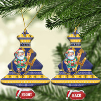 Barbados Christmas Ceramic Ornament Bajan Map Santa Trident - Wonder Print Shop
