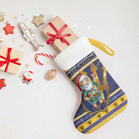 Barbados Christmas Stocking Bajan Map Santa Trident - Wonder Print Shop
