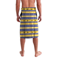 Personalized Barbados Christmas Lavalava Bajan Map Santa Trident - Wonder Print Shop