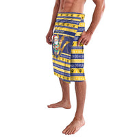 Personalized Barbados Christmas Lavalava Bajan Map Santa Trident - Wonder Print Shop