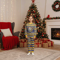 Personalized Barbados Christmas Pajama Set Bajan Map Santa Trident - Wonder Print Shop