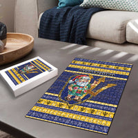 Barbados Christmas Puzzle Bajan Map Santa Trident - Wonder Print Shop