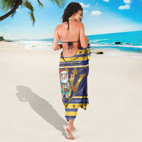 Barbados Christmas Sarong Bajan Map Santa Trident - Wonder Print Shop