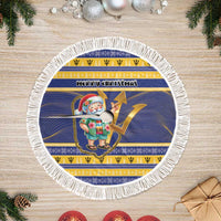 Barbados Christmas Tree Skirt Bajan Map Santa Trident - Wonder Print Shop