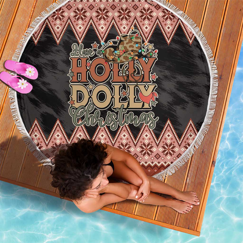 Howdy Christmas Beach Blanket Have a Holly Jolly Christmas - Wonder Print Shop