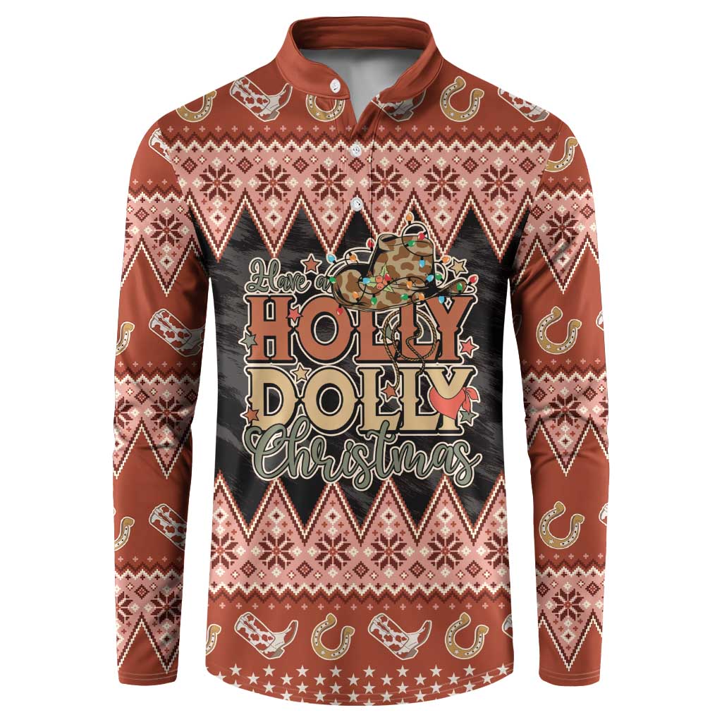 Howdy Christmas Button Sweatshirt Have a Holly Jolly Christmas - Wonder Print Shop
