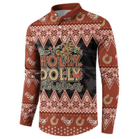 Howdy Christmas Button Sweatshirt Have a Holly Jolly Christmas - Wonder Print Shop
