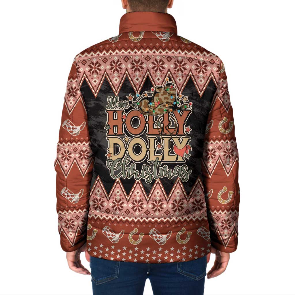 Howdy Christmas Padded Jacket Have a Holly Jolly Christmas - Wonder Print Shop