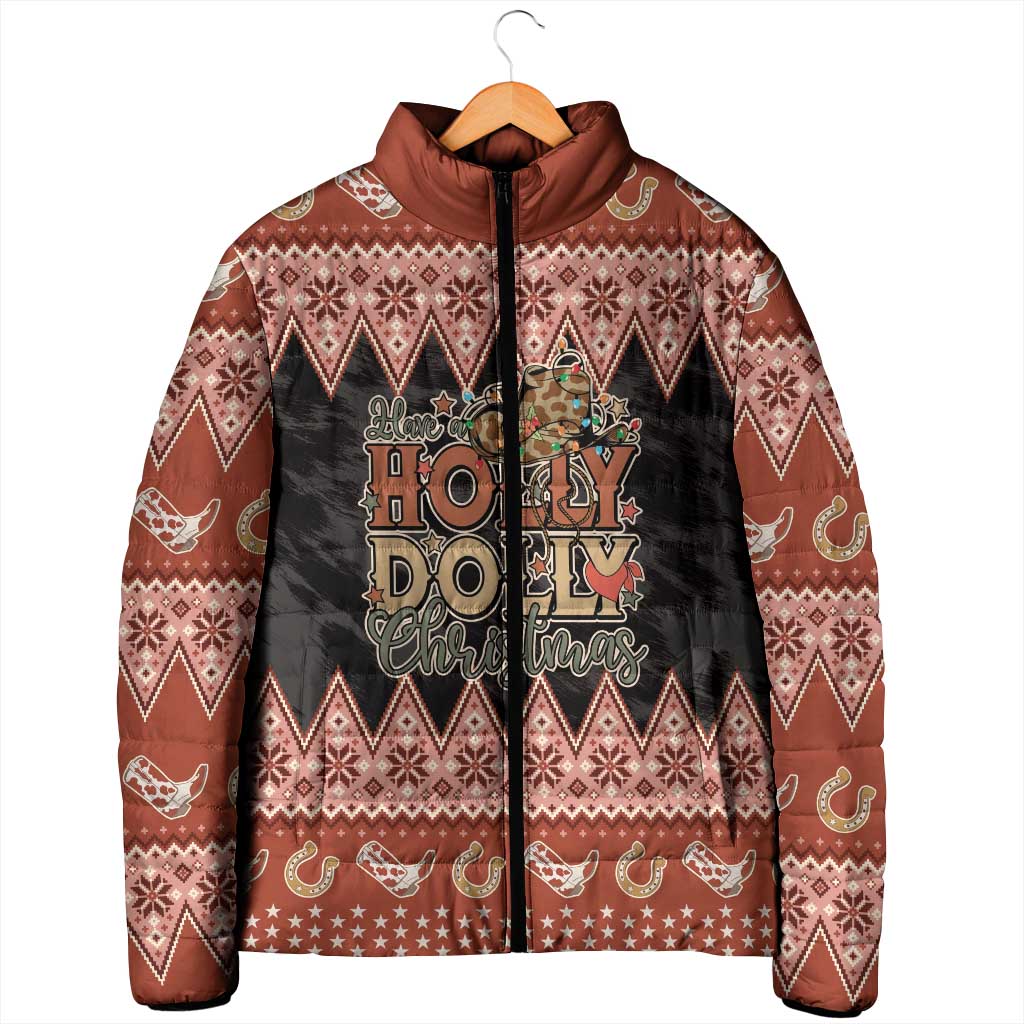 Howdy Christmas Padded Jacket Have a Holly Jolly Christmas - Wonder Print Shop