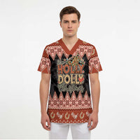 Howdy Christmas Scrub Top Have a Holly Jolly Christmas - Wonder Print Shop