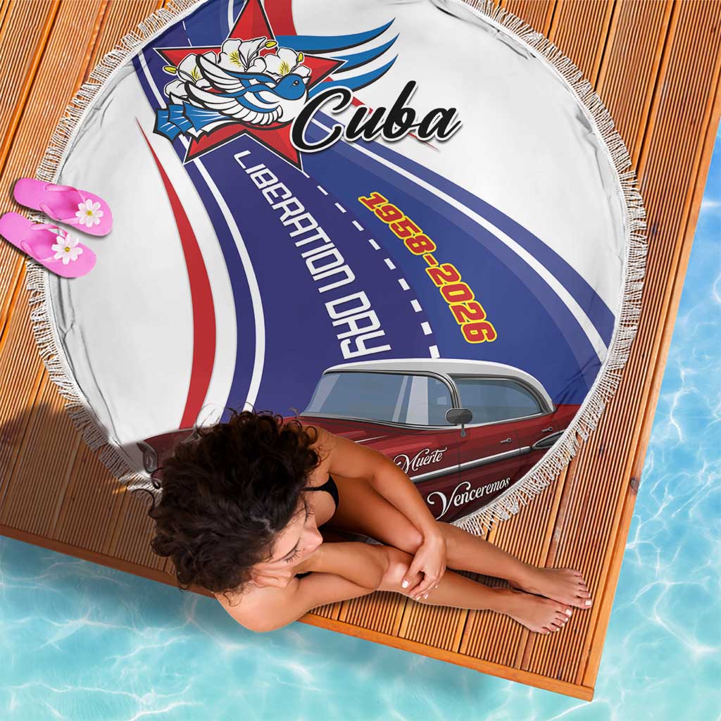 Cuba Liberation Day 1958-2026 Beach Blanket Cuba Libre Car - Wonder Print Shop