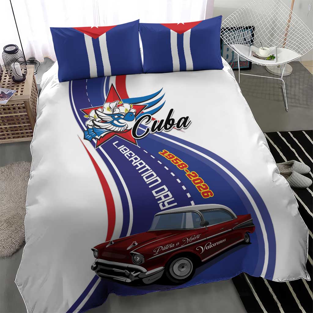 Cuba Liberation Day 1958-2026 Bedding Set Cuba Libre Car - Wonder Print Shop