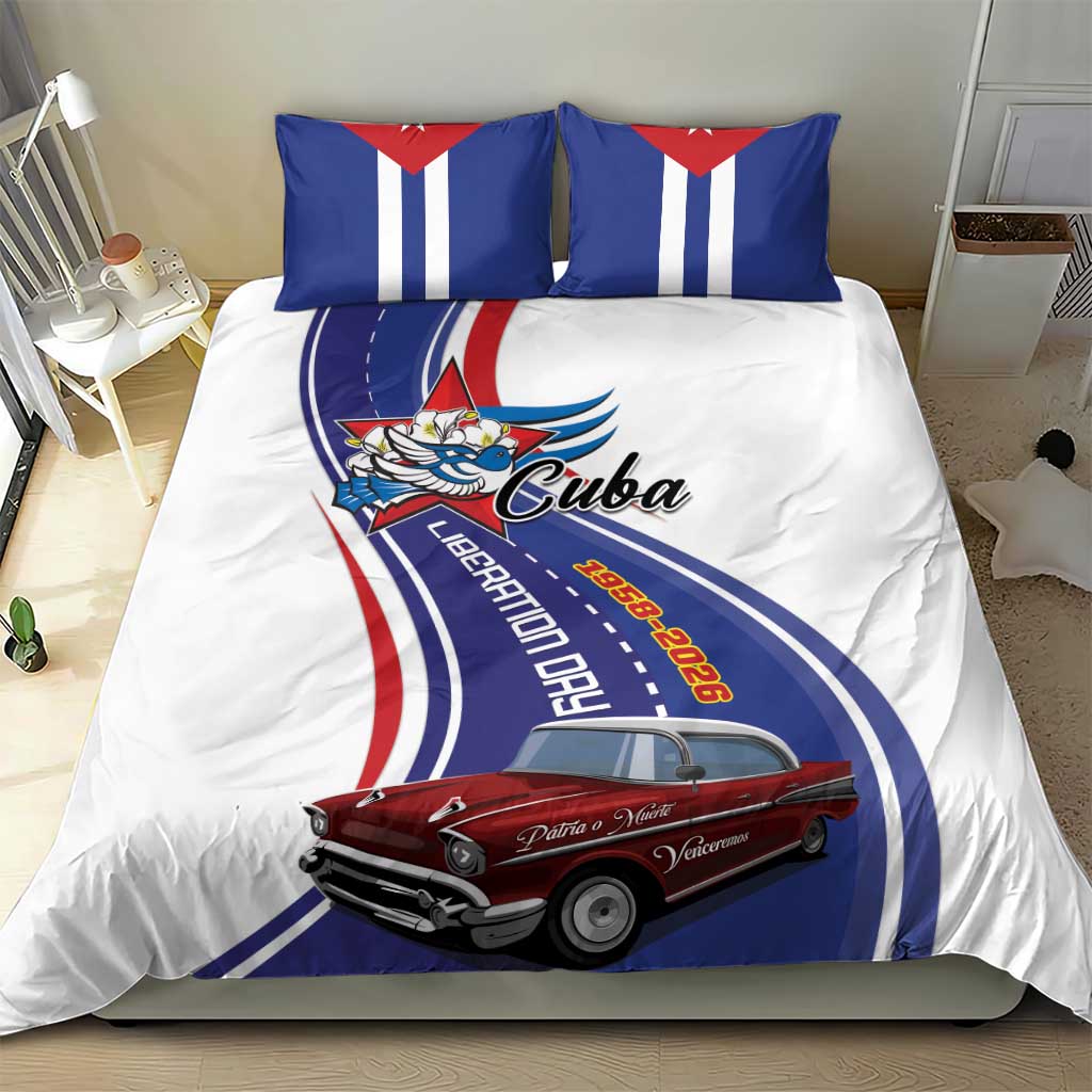 Cuba Liberation Day 1958-2026 Bedding Set Cuba Libre Car - Wonder Print Shop