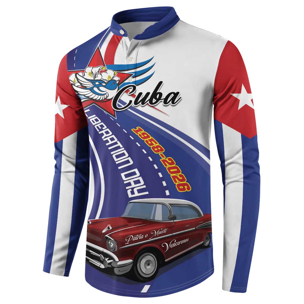 Personalized Cuba Liberation Day 1958-2026 Button Sweatshirt Cuba Libre Car - Wonder Print Shop
