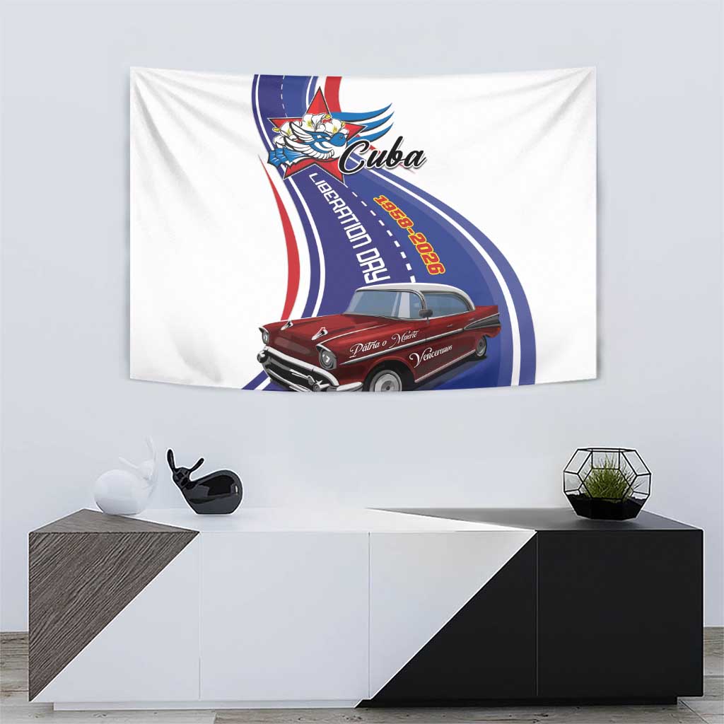 Cuba Liberation Day 1958-2026 Tapestry Cuba Libre Car - Wonder Print Shop