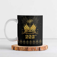 Ayiti 222nd Independence Day Anniversary Ceramic Mug Haiti Gold VeVe Pattern - Wonder Print Shop