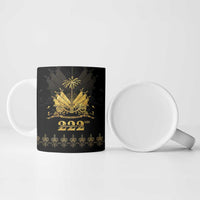 Ayiti 222nd Independence Day Anniversary Ceramic Mug Haiti Gold VeVe Pattern - Wonder Print Shop