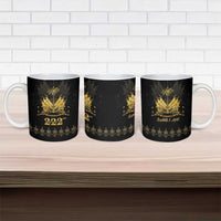 Ayiti 222nd Independence Day Anniversary Ceramic Mug Haiti Gold VeVe Pattern - Wonder Print Shop