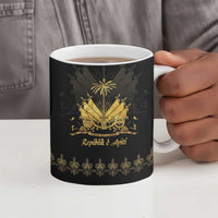 Ayiti 222nd Independence Day Anniversary Ceramic Mug Haiti Gold VeVe Pattern - Wonder Print Shop