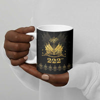 Ayiti 222nd Independence Day Anniversary Ceramic Mug Haiti Gold VeVe Pattern - Wonder Print Shop