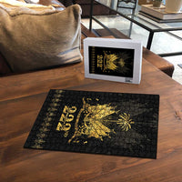 Ayiti 222nd Independence Day Anniversary Puzzle Haiti Gold VeVe Pattern - Wonder Print Shop