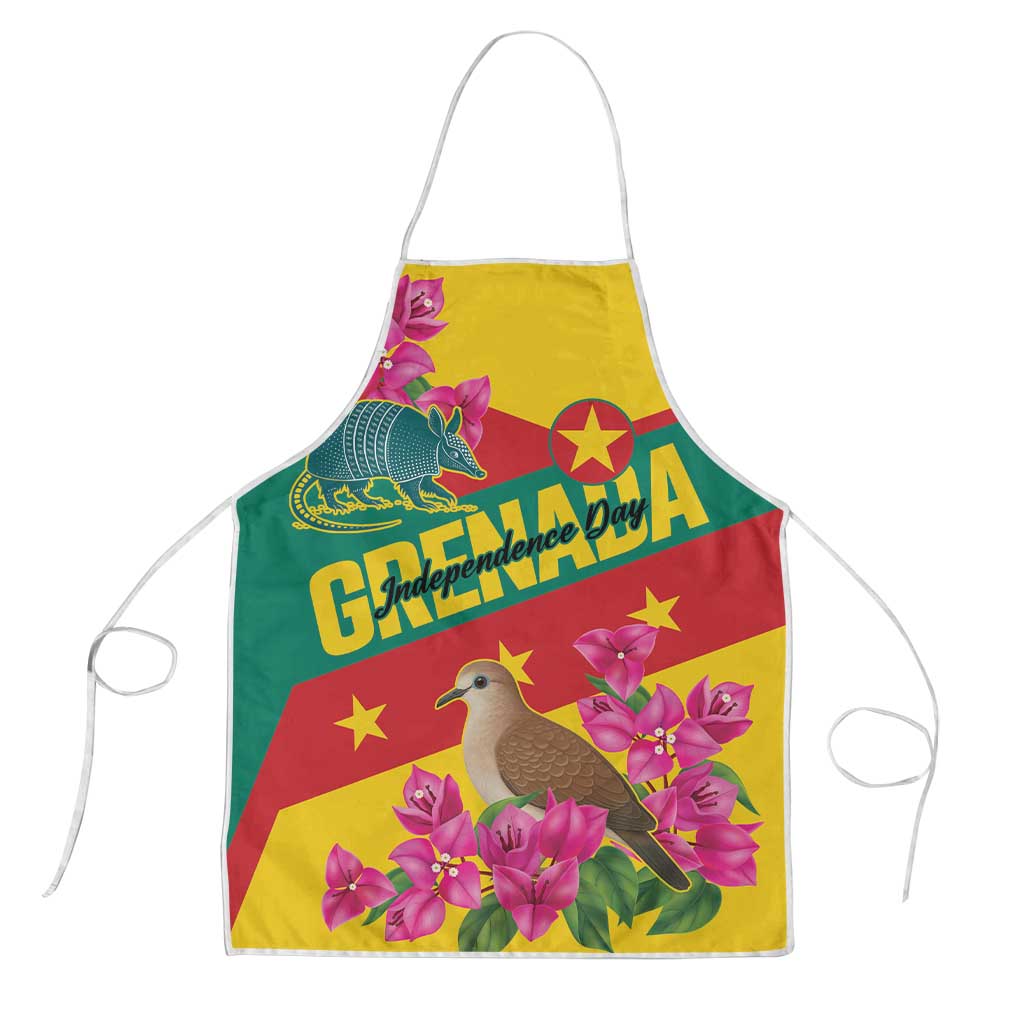Grenada Independence Day 1974 Apron La Gwinad Dove Armadillo Together - Wonder Print Shop
