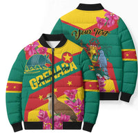 Personalized Grenada Independence Day 1974 Bomber Puffer Jacket La Gwinad Dove Armadillo Together - Wonder Print Shop