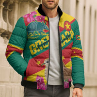 Personalized Grenada Independence Day 1974 Bomber Puffer Jacket La Gwinad Dove Armadillo Together - Wonder Print Shop