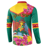 Personalized Grenada Independence Day 1974 Button Sweatshirt La Gwinad Dove Armadillo Together - Wonder Print Shop