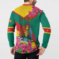 Personalized Grenada Independence Day 1974 Button Sweatshirt La Gwinad Dove Armadillo Together - Wonder Print Shop