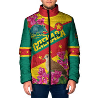 Personalized Grenada Independence Day 1974 Padded Jacket La Gwinad Dove Armadillo Together - Wonder Print Shop