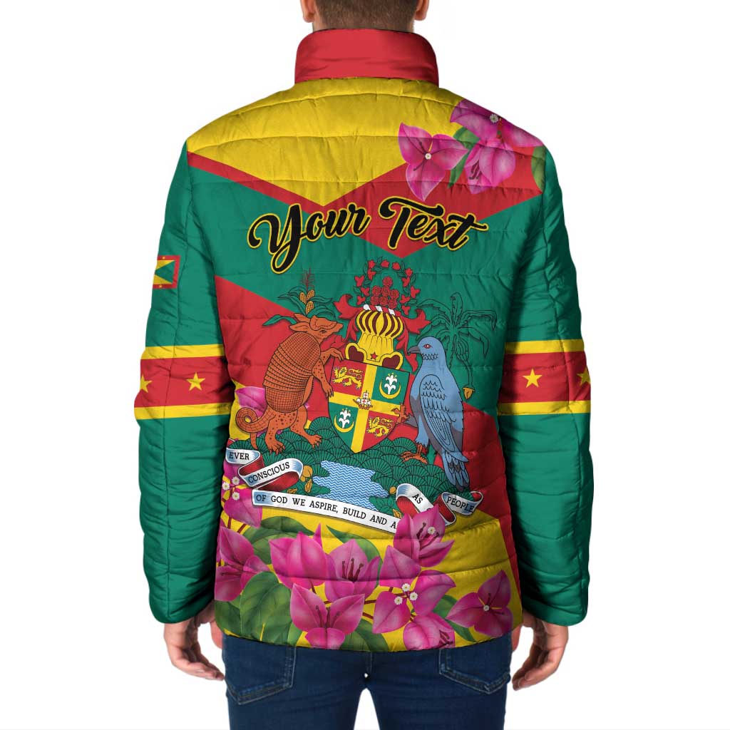 Personalized Grenada Independence Day 1974 Padded Jacket La Gwinad Dove Armadillo Together - Wonder Print Shop