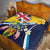 Turks and Caicos Islands Quilt Coat Of Arms Tropical Flowers