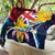 Turks and Caicos Islands Quilt Coat Of Arms Tropical Flowers