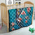 Turks and Caicos Islands Flamingo Quilt Zipper Stylized