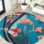 Turks and Caicos Islands Flamingo Round Carpet Zipper Stylized