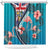 Turks and Caicos Islands Flamingo Shower Curtain Zipper Stylized