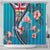 Turks and Caicos Islands Flamingo Shower Curtain Zipper Stylized