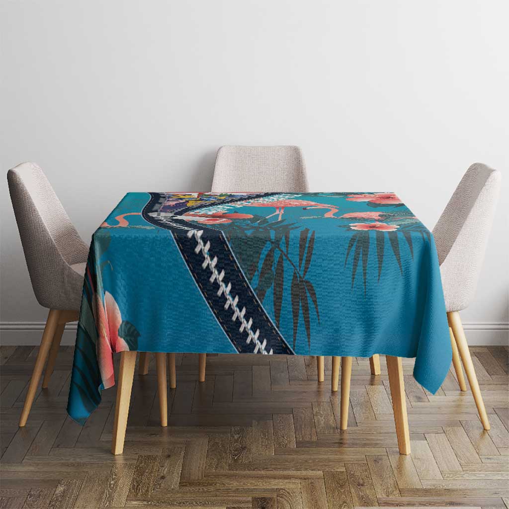 Turks and Caicos Islands Flamingo Tablecloth Zipper Stylized
