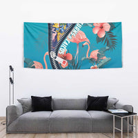 Turks and Caicos Islands Flamingo Tapestry Zipper Stylized